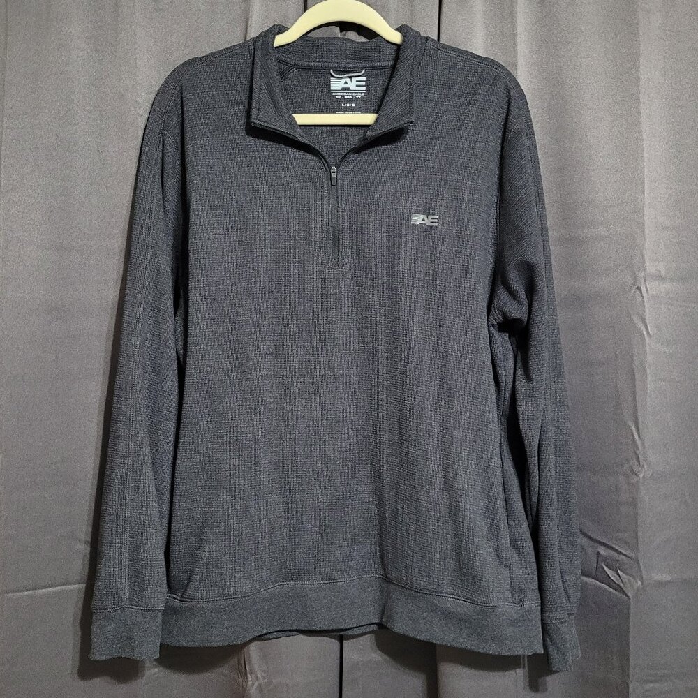 American Eagle Quarter Zip Sweatshirt with Pockets Men's Large